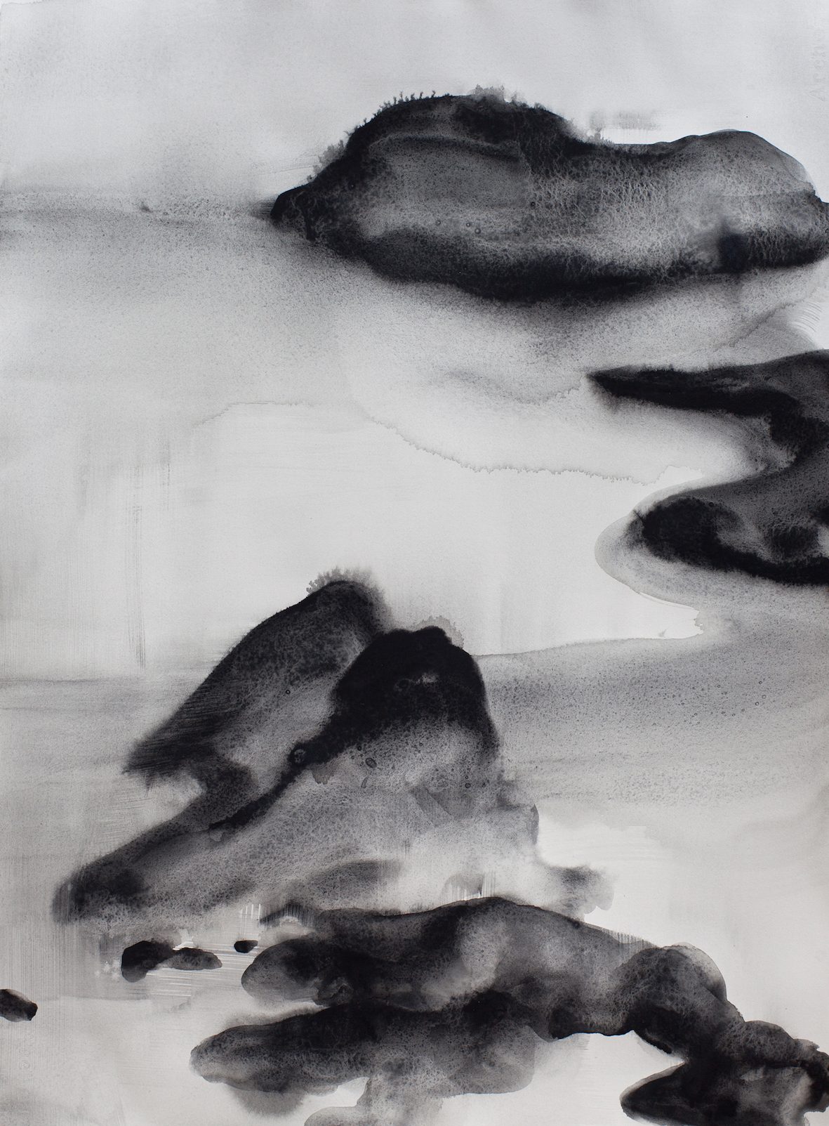 Art Atrium - Dapeng Liu - Untitled Mountain and Sea Series, Gouache on Paper, 56x76cm, 2019, 2